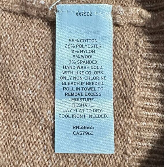 Open Edit Sweater Women's Size Large Brown Asymmetric Side Slit Hem Tunic NWT - Picture 8 of 12